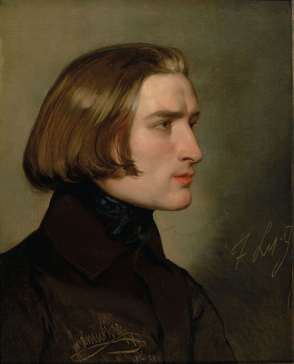 Franz Lisztin muotokuva 1811-1886, 1838. tekijältä Friedrich Ritter von Amerling