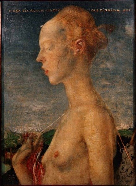 Diana metsästäjä (öljy) tekijältä Friedrich Stahl