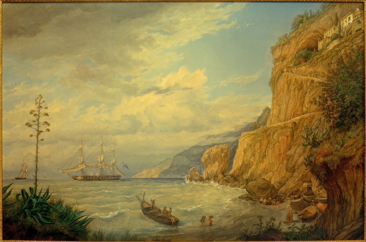 F. Thöming, Kapuzinerkloster bei Amalfi tekijältä Friedrich Thöming