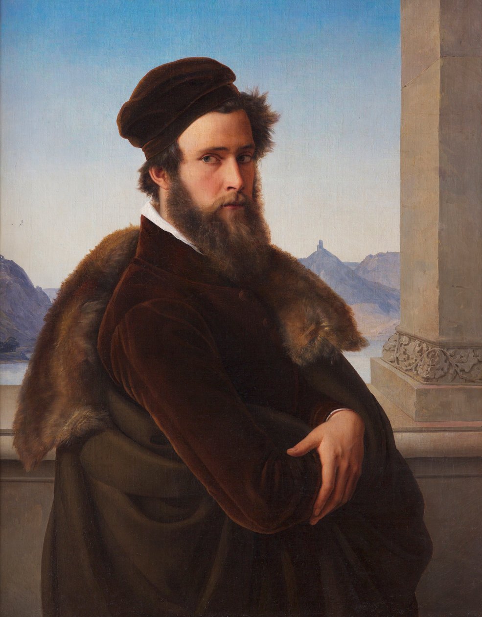 Parrakas mies Jacob Becker, nimeltään Becker von Worms, 1832. tekijältä Friedrich Wilhelm von Schadow