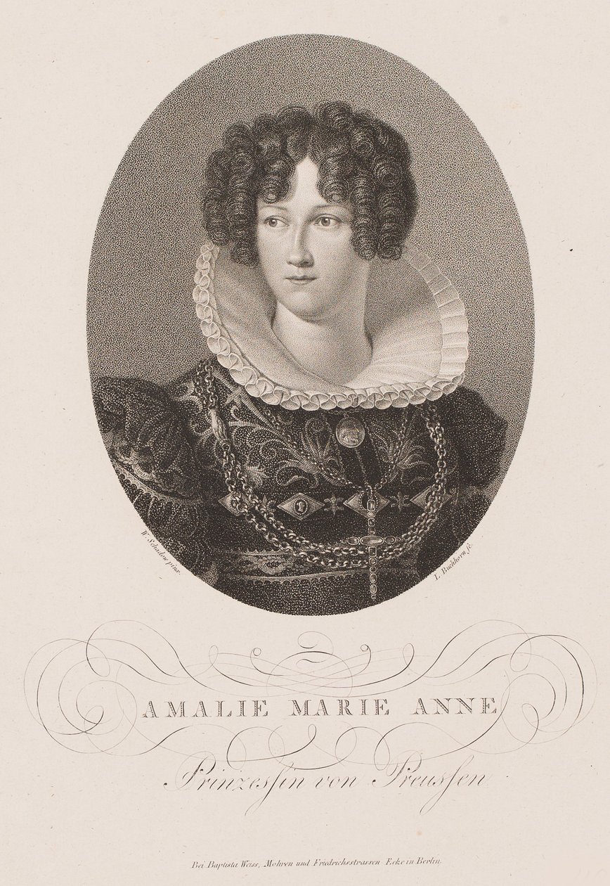Preussin prinsessa Marianne 1785-1846, vuoden 1812 jälkeen. tekijältä Friedrich Wilhelm von Schadow