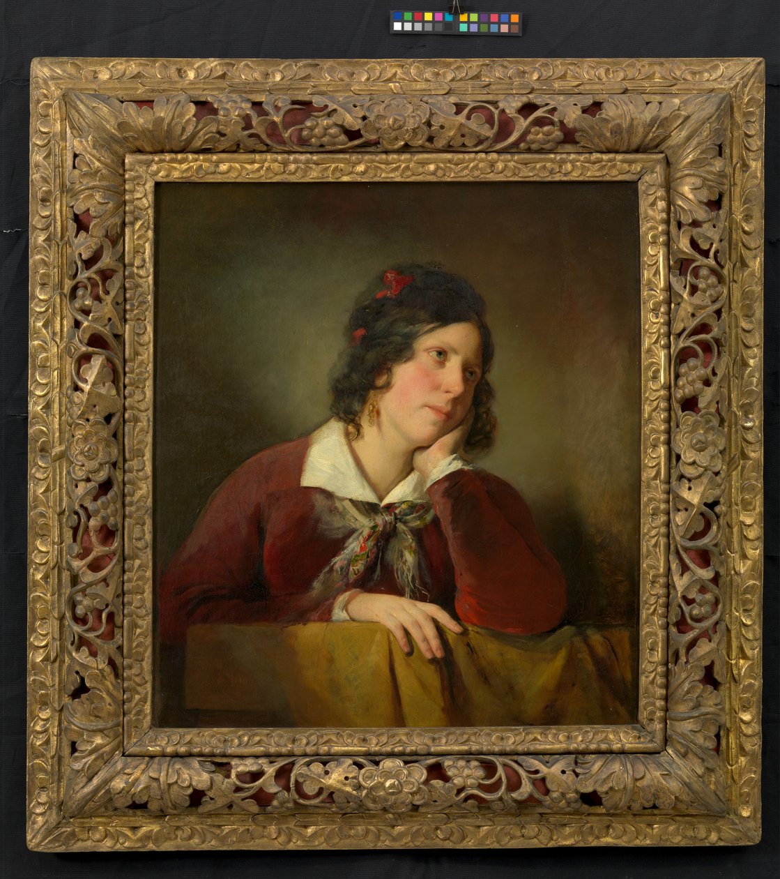 Antonie Amerling pää käteen nojaten (taiteilijan 1. puoliso) tekijältä Friedrich von Amerling