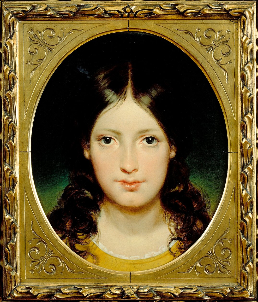 ""Girl"" (Nuori tyttö) Friedrich Ritter von Amerlingin (1803-1887) maalaus noin 1838 - Öljy kankaalle Koko 39,5x32,5 cm Moravska galleria, Brno tekijältä Friedrich von Amerling