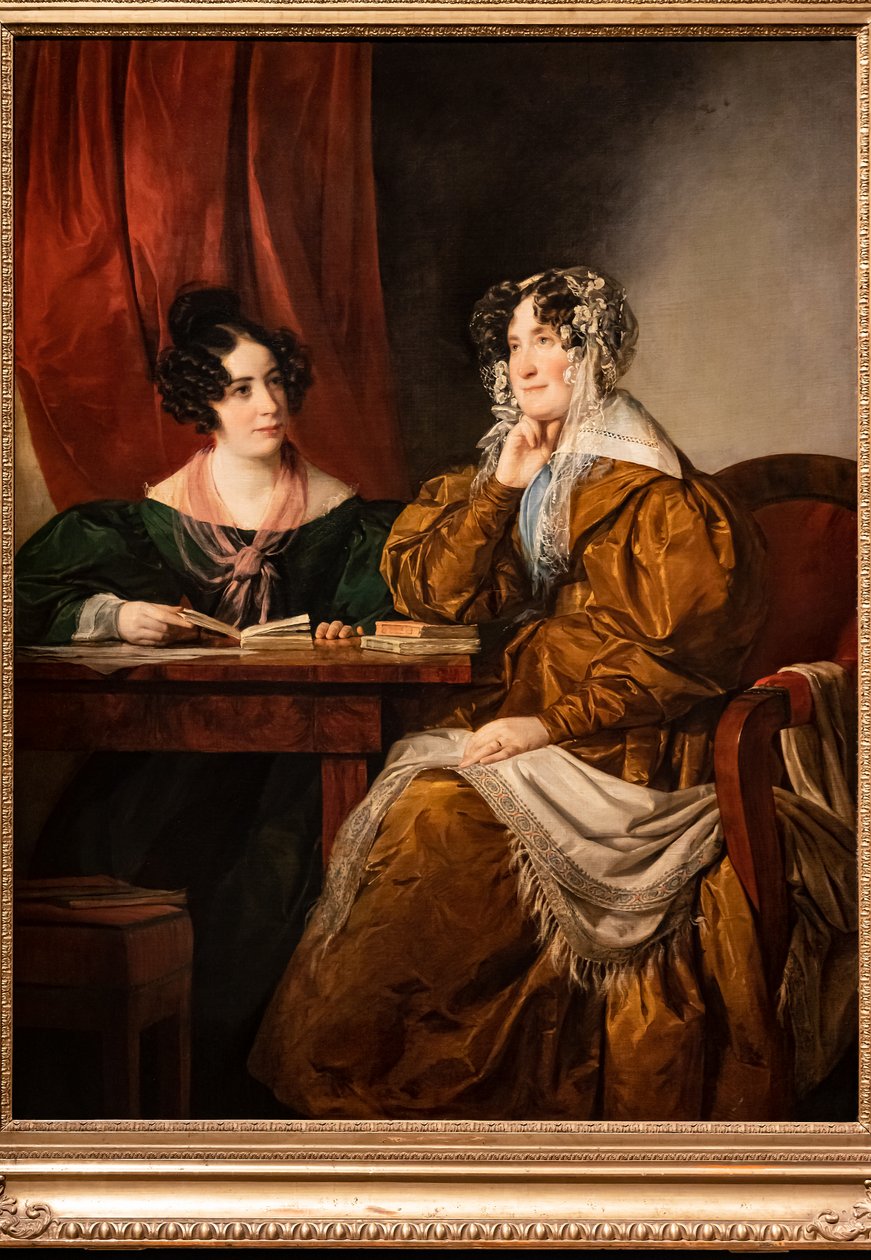 Paronitar Henriette von Pereiran muotokuva - Armstein tyttärensä Floran kanssa tekijältä Friedrich von Amerling