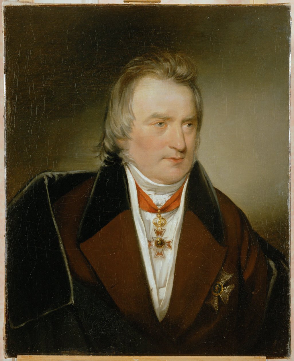 Professori Dr. Ignaz Rudolf Bischoff von Altenstern, Itävallan armeijan ylilääkäri, Amerlingin varhainen mesenaatti... (maalaus kankaalle) tekijältä Friedrich von Amerling