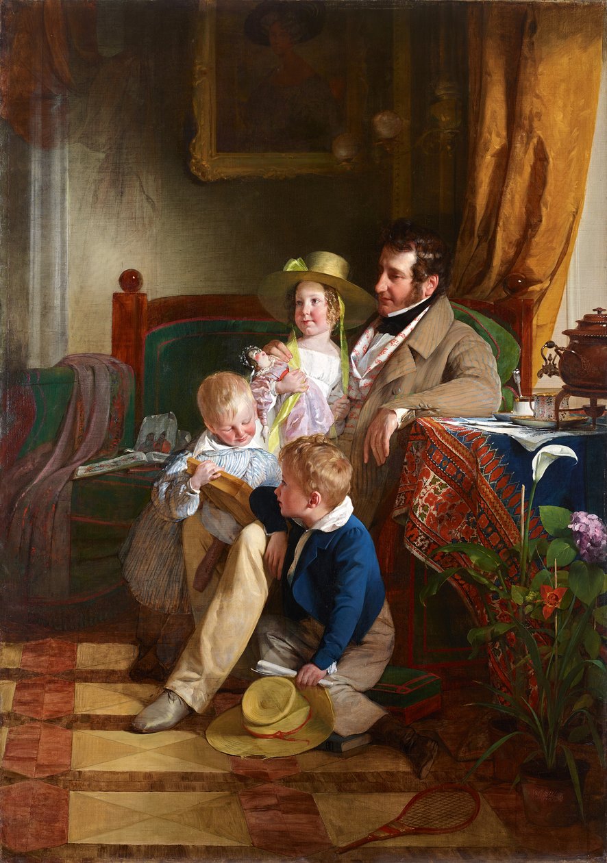 Rudolf von Arthaber ja hänen lapsensa Rudolf, Emilie ja Gustav tekijältä Friedrich von Amerling