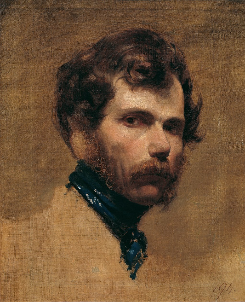 Omakuva sinisellä kravatilla tekijältä Friedrich von Amerling