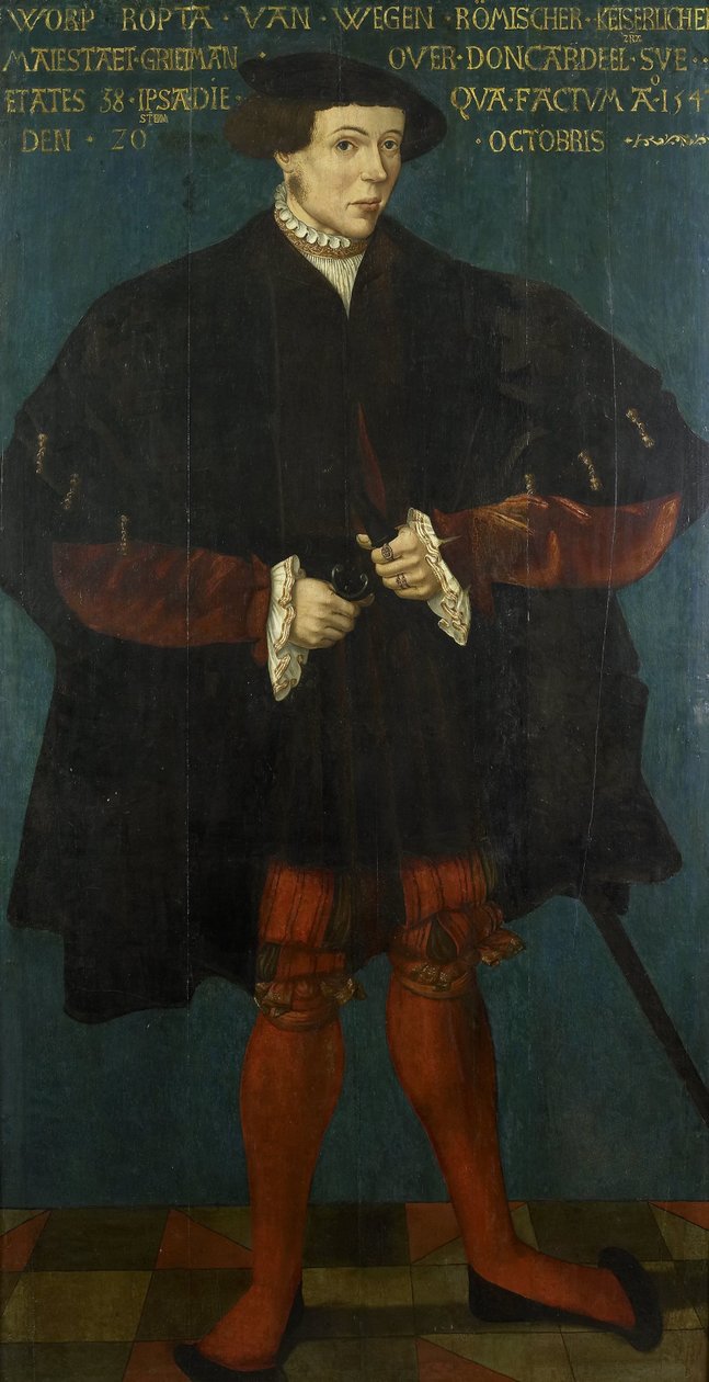 Itä-Dongeradeelin päätuomarin Roptan muotokuva tekijältä Friese School 1542