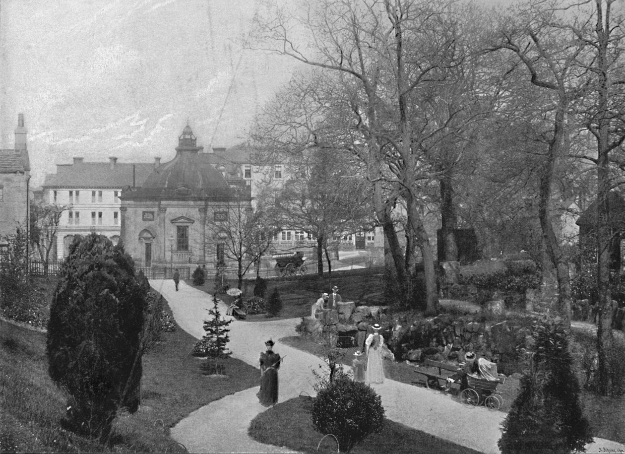 Harrogate: The Bog Gardens Sulphur Well, c1896 tekijältä Frith and Co