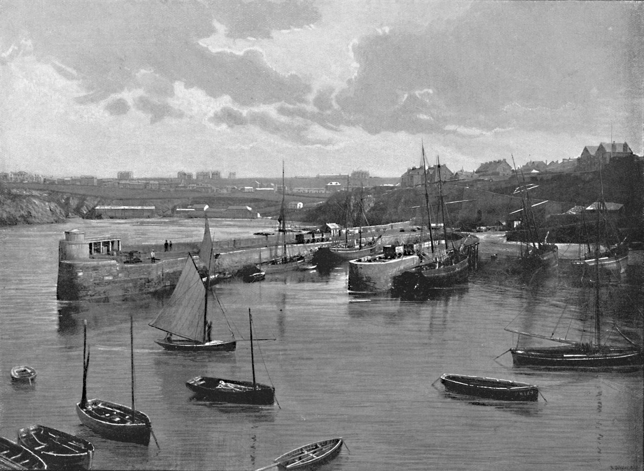 Newquay Harbour, c1896 tekijältä Frith and Co
