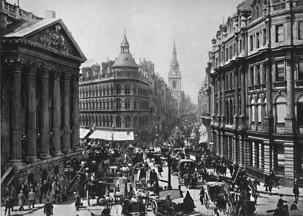 The Mansion House and Cheapside, vuodelta 1896 tekijältä Frith and Co