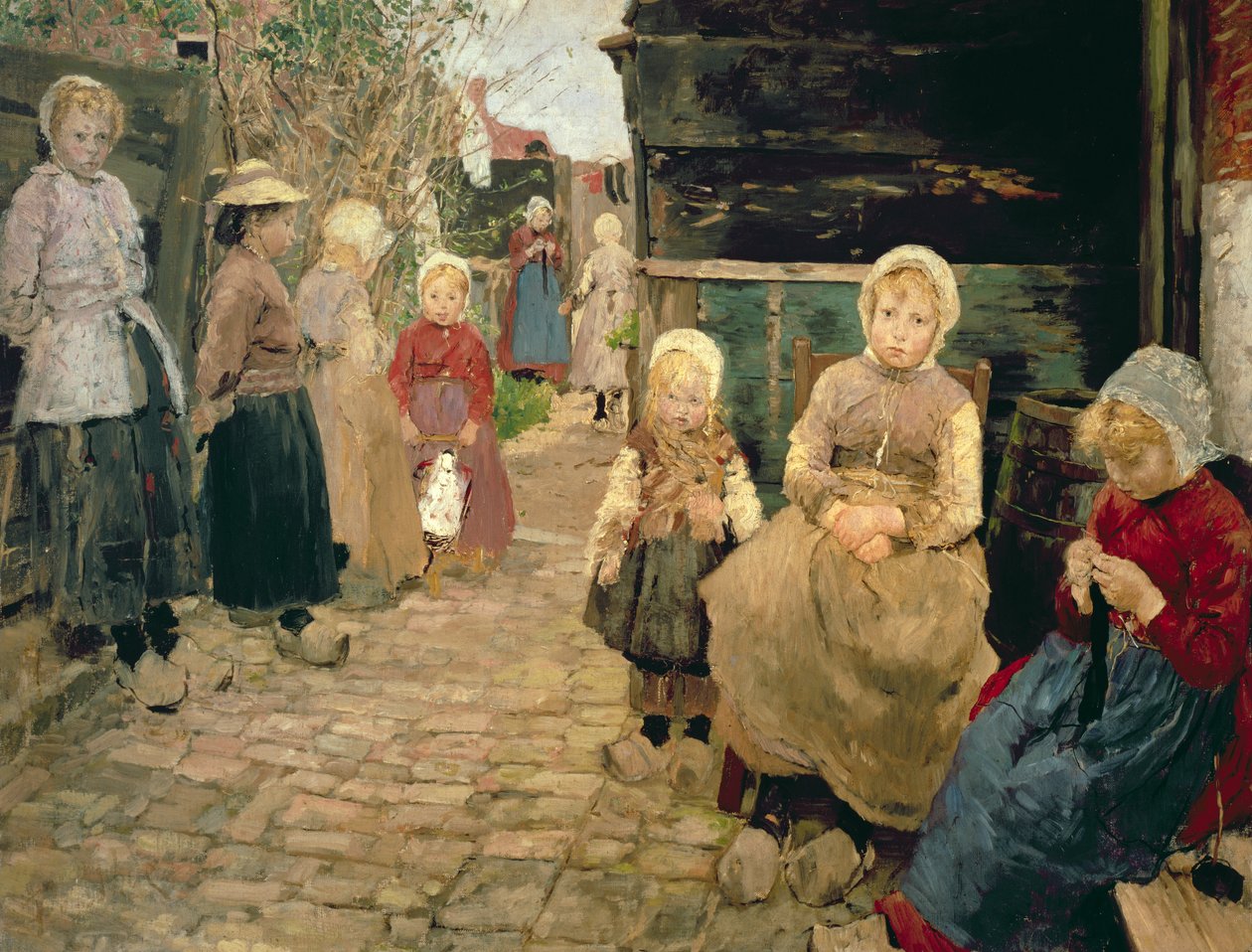 Kalastajan lapsia Zandrootissa, 1882 tekijältä Fritz von Uhde
