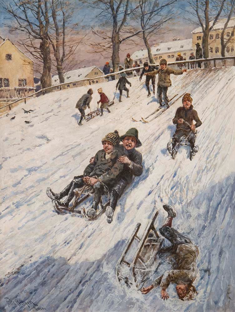 Schlittenfahrt tekijältä Fritz Bergen