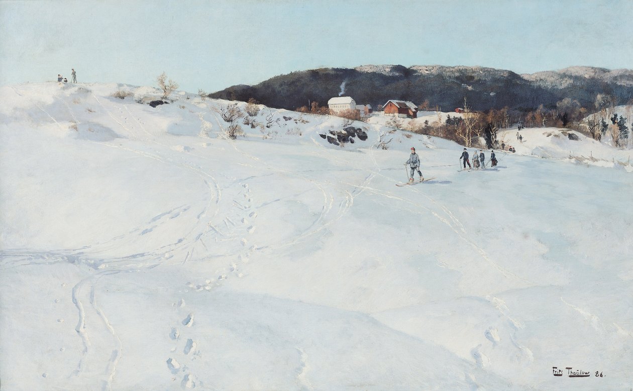 Talvipäivä Norjassa, 1886 tekijältä Frits Thaulow