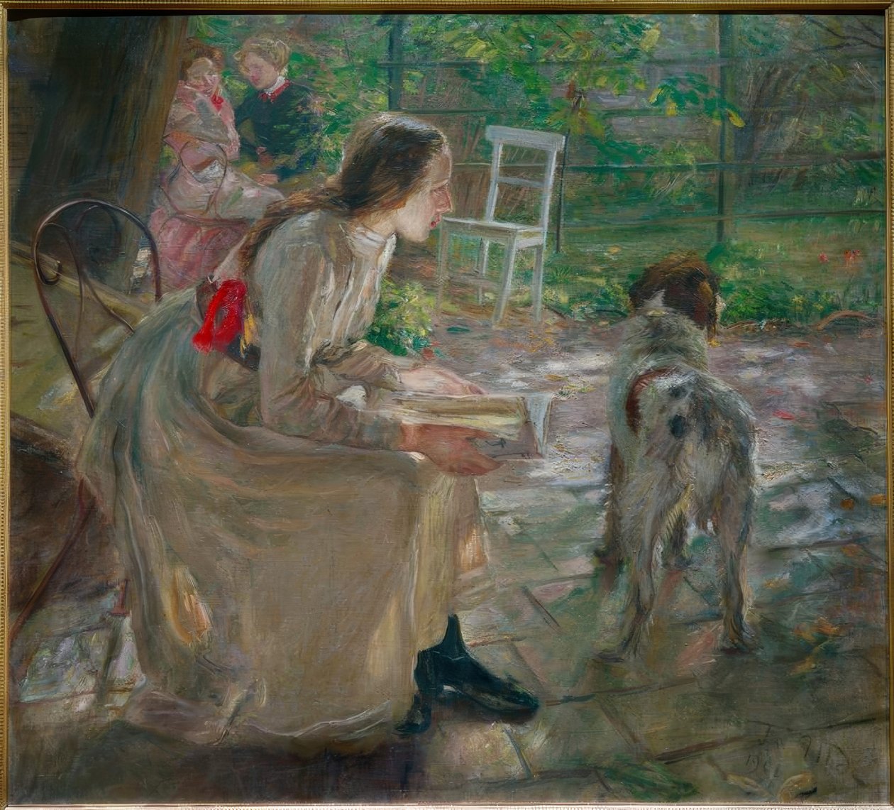 Die Töchter des Künstlers im Garten tekijältä Fritz von Uhde