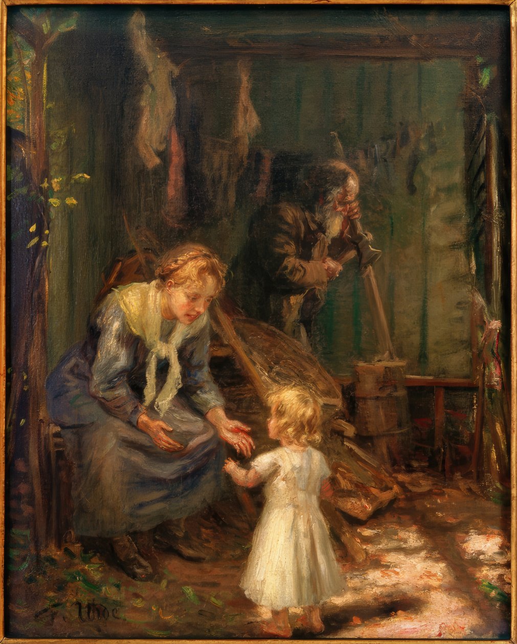 Heilige Familie in der Werkstatt tekijältä Fritz von Uhde