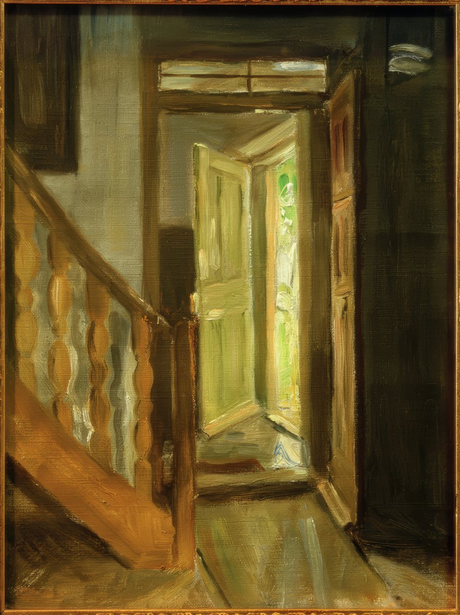 Interieur eines Treppenhauses tekijältä Fritz von Uhde