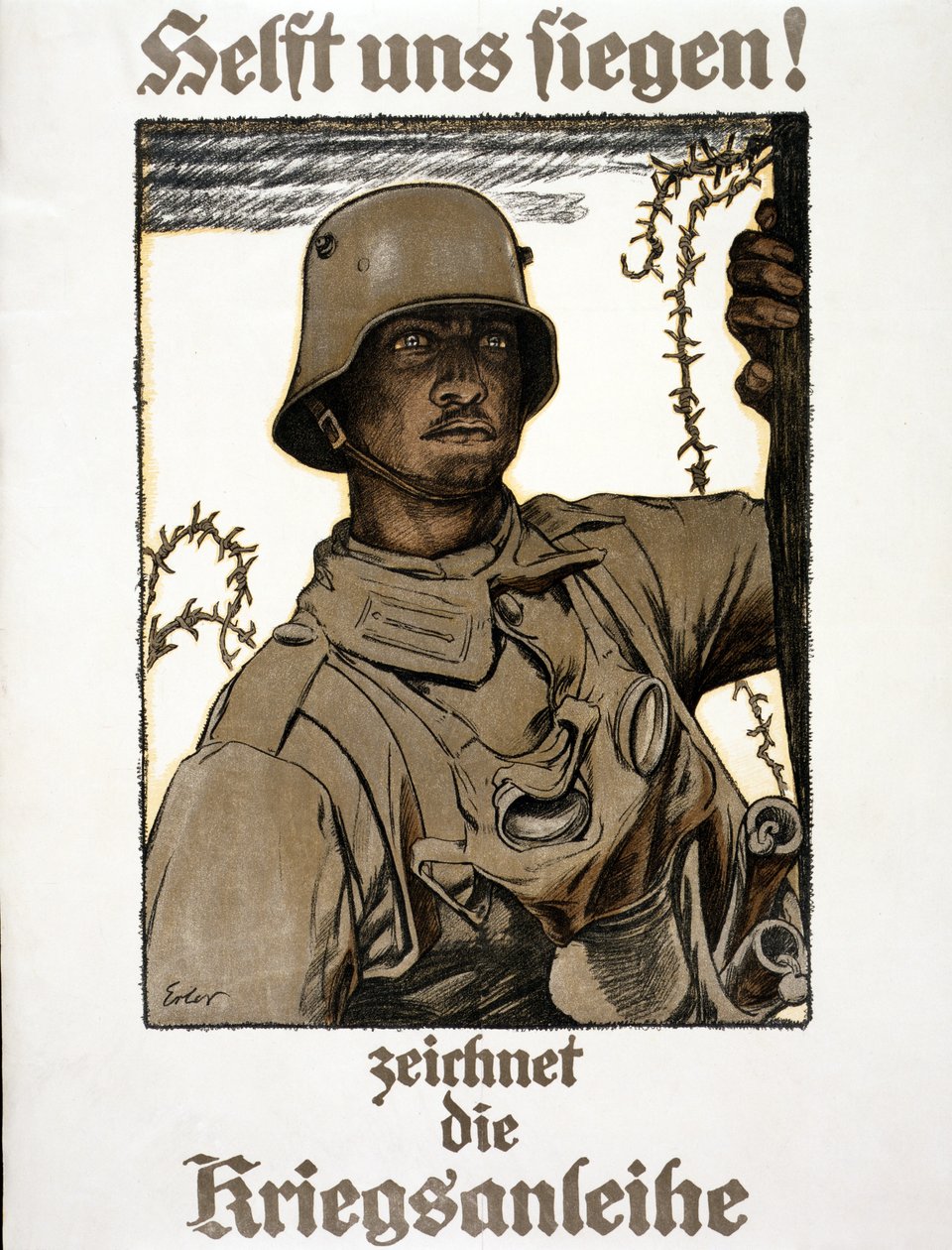 Auta meitä voittamaan! Tilaa sotalainan, pub. München, 1917 tekijältä Fritz Erler