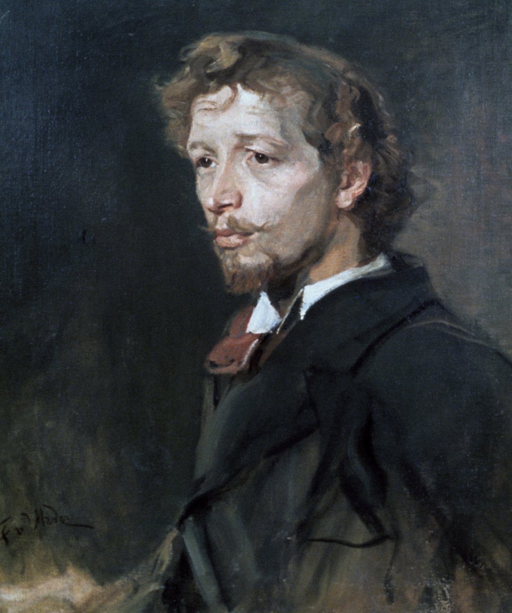 "Nuoren miehen muotokuva", n. 1880 tekijältä Fritz Karl Hermann von Uhde