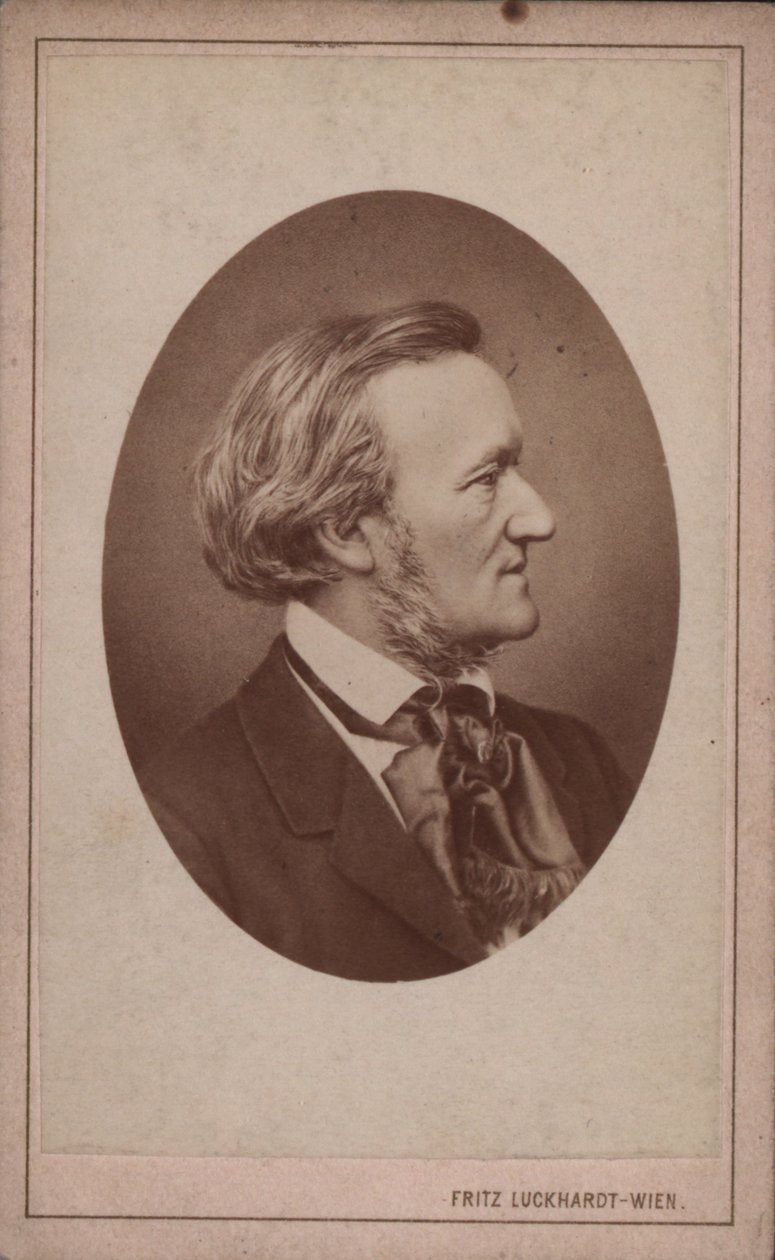 Säveltäjä Richard Wagnerin muotokuva 1813-1883, n. 1875. tekijältä Fritz Luckhardt