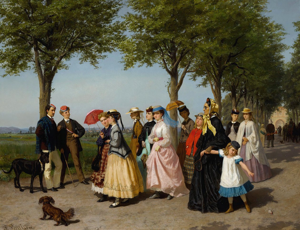 Promenade (öljy kankaalle) tekijältä Fritz Paulsen