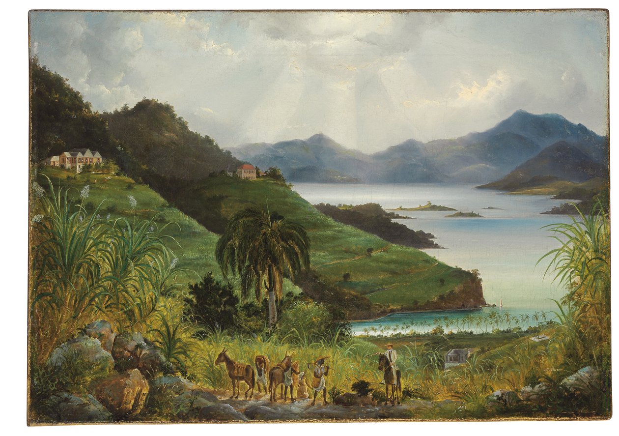 Cruz Bay; Cinnamon Bay, Tanskan Länsi-Intiat (Yhdysvaltain Neitsytsaaret) tekijältä Fritz Siegfried Georg Melbye