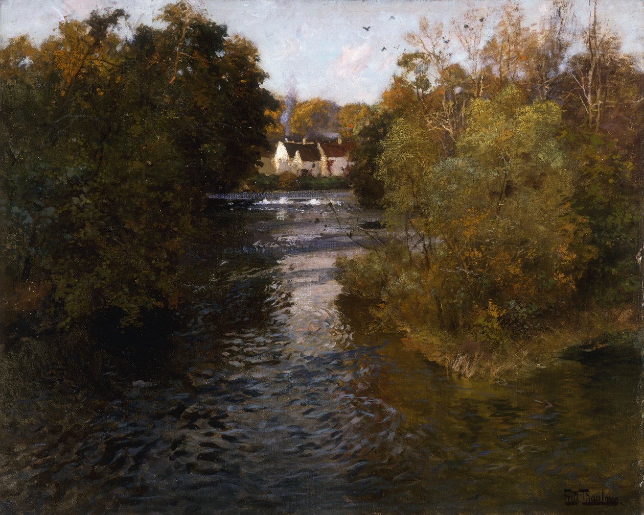 Ranskalainen jokimaisema, tekijältä Frits Thaulow