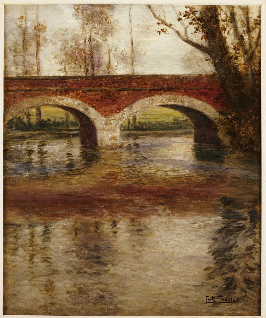 Jokimaisema sillalla tekijältä Frits Thaulow