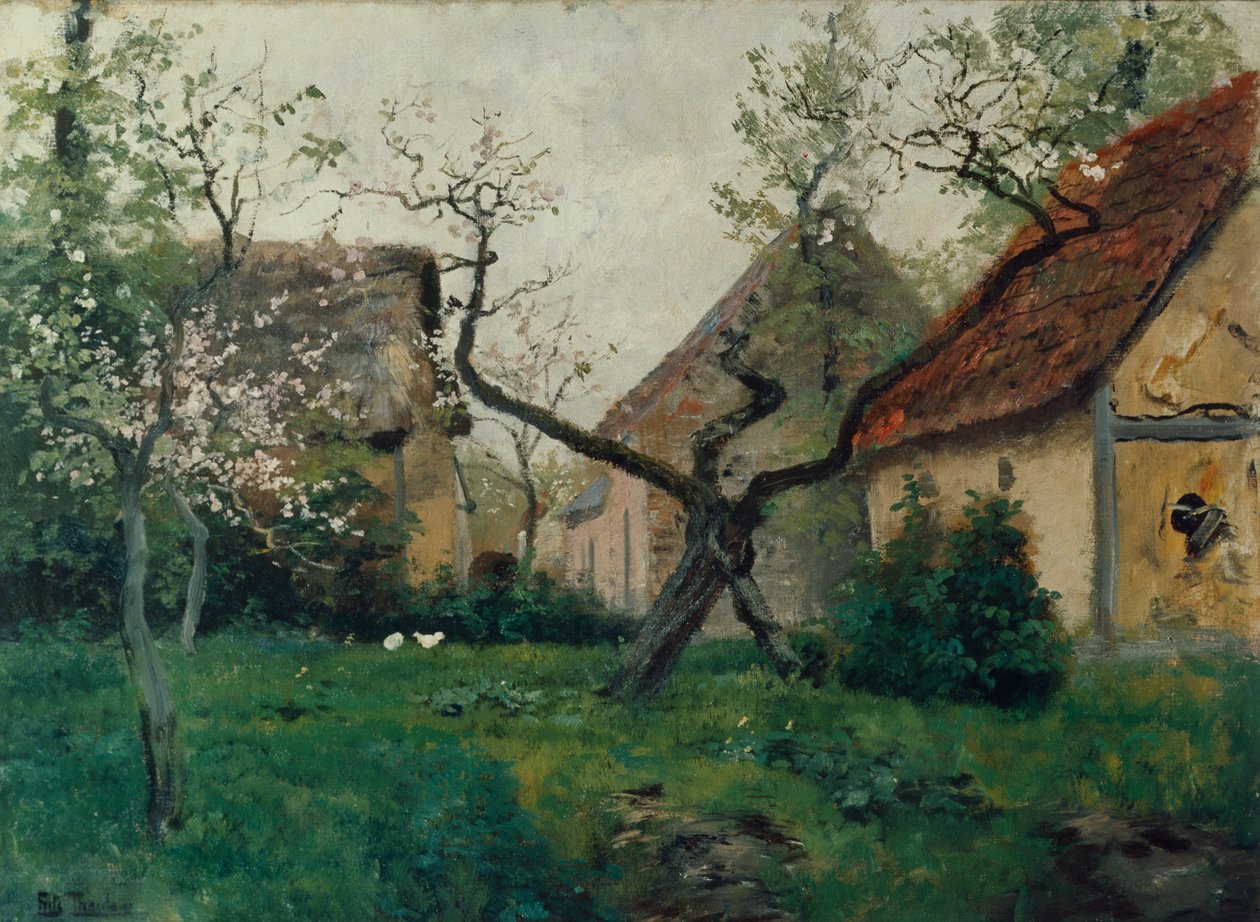 Omenapuu kukkimassa tekijältä Fritz Thaulow