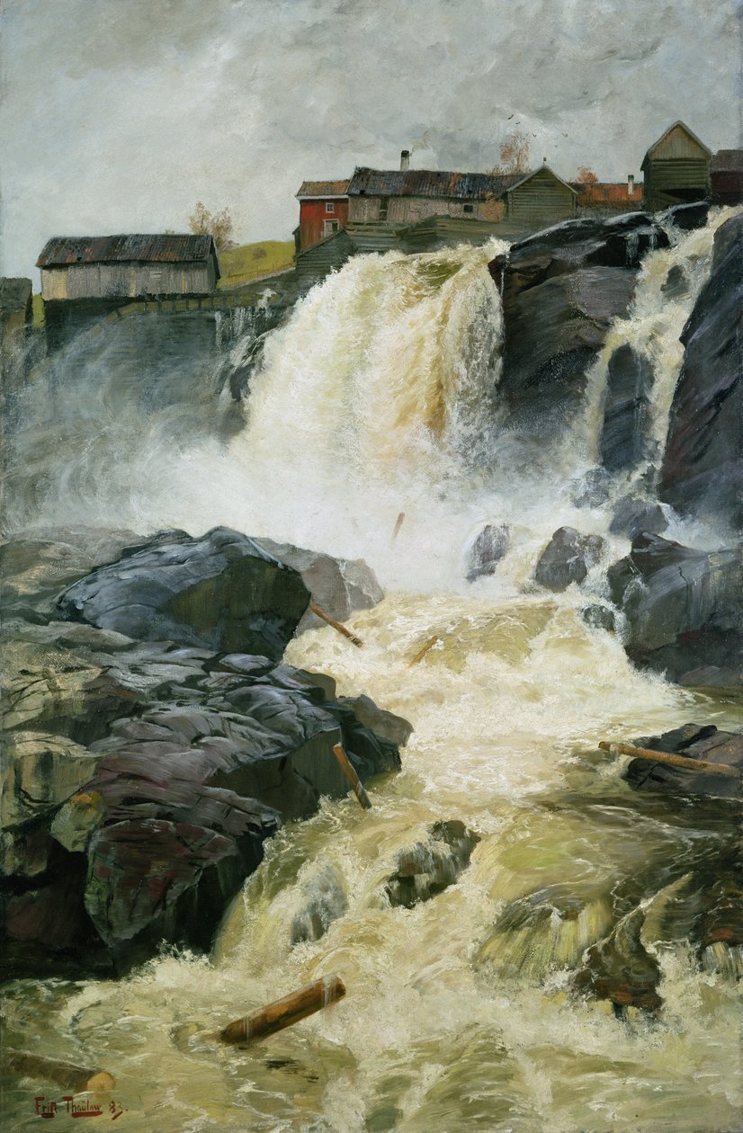 Haug kaatuu, Modum tekijältä Fritz Thaulow