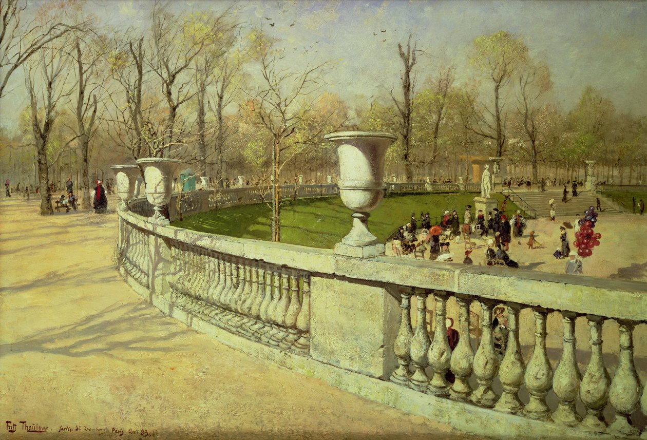 Jardin du Luxembourg, 1883 tekijältä Frits Thaulow
