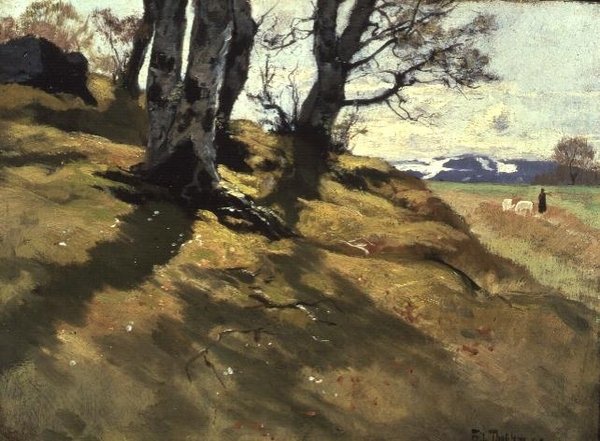 Maisema Stordissa, Norjassa tekijältä Fritz Thaulow