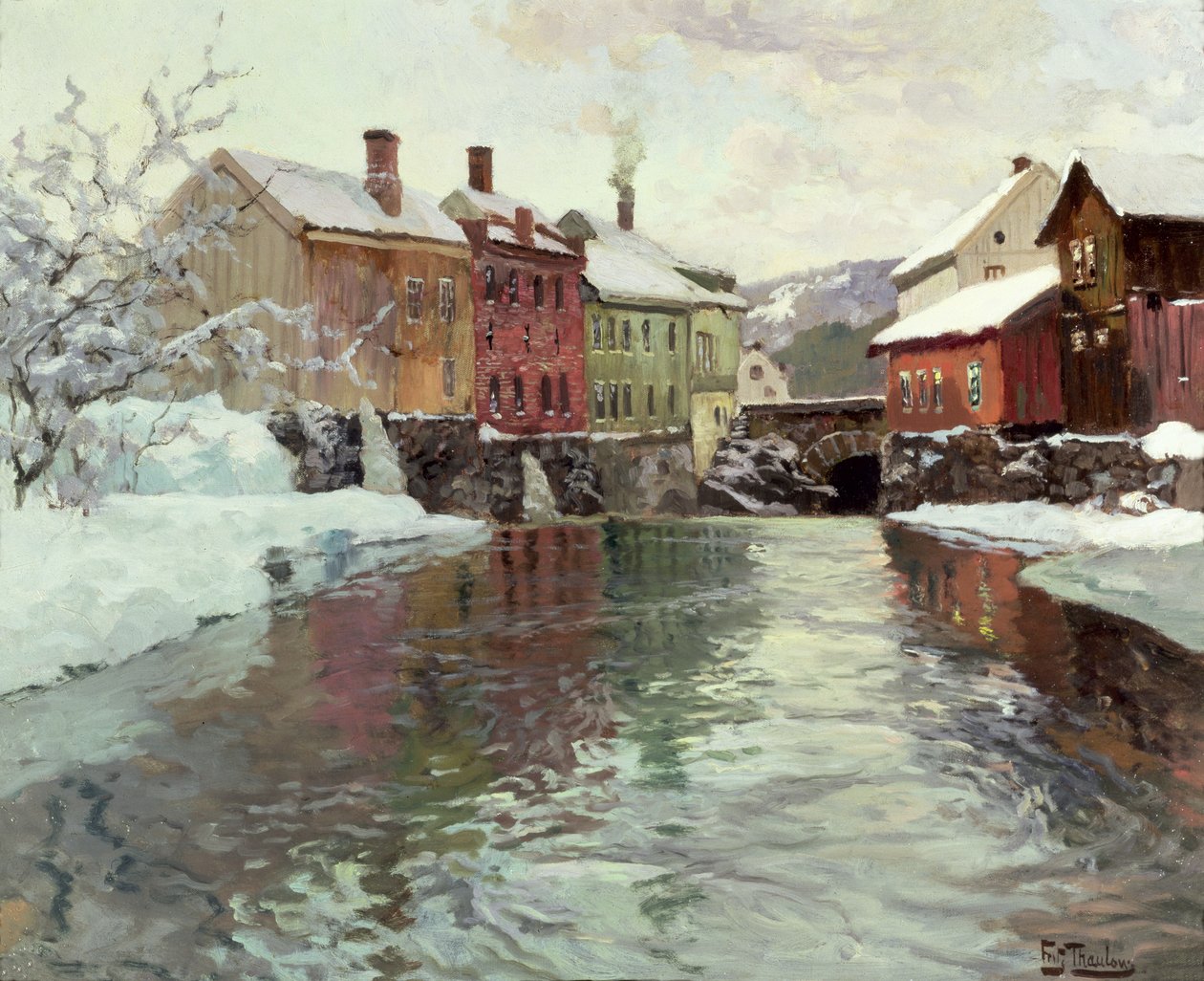 Huonekalut ja erilaiset esineet 1100- ja 1300-luvuilta tekijältä Frits Thaulow