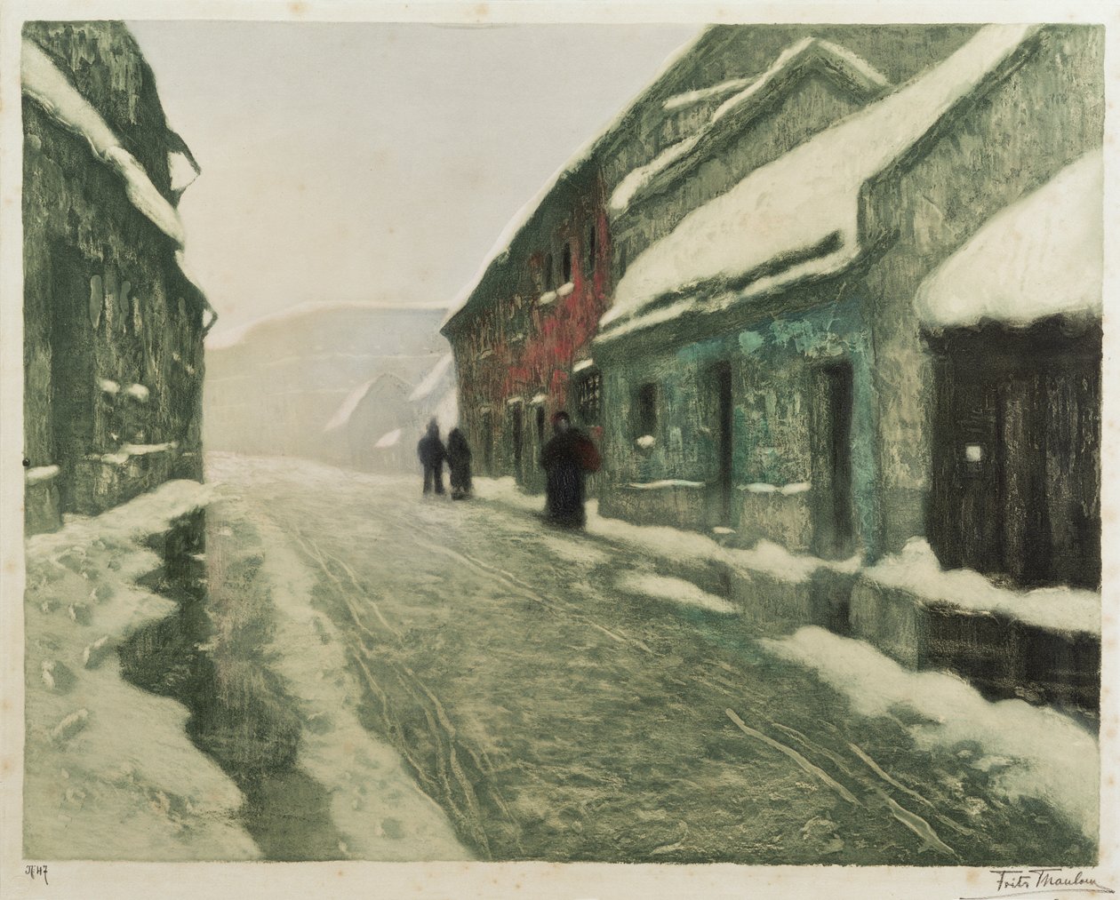 Sulata (käsinvärinen etsaus) tekijältä Fritz Thaulow