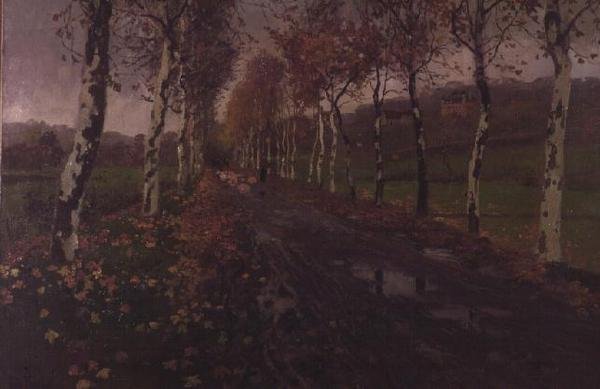 Hopeakoivujen katu tekijältä Fritz Thaulow