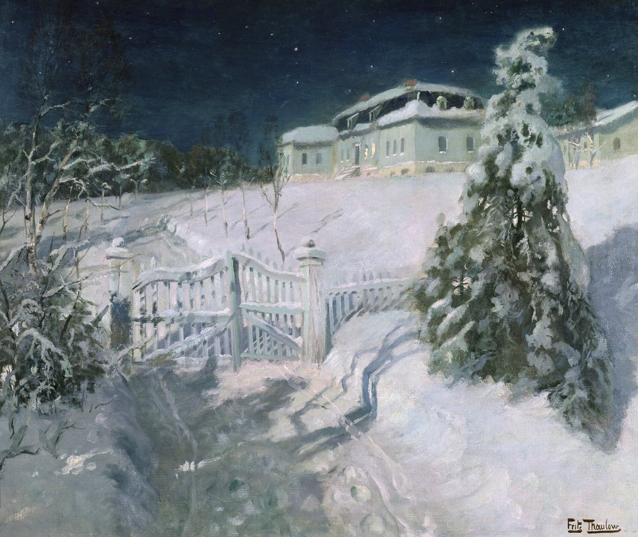 Nimetön (öljy kankaalle) tekijältä Fritz Thaulow