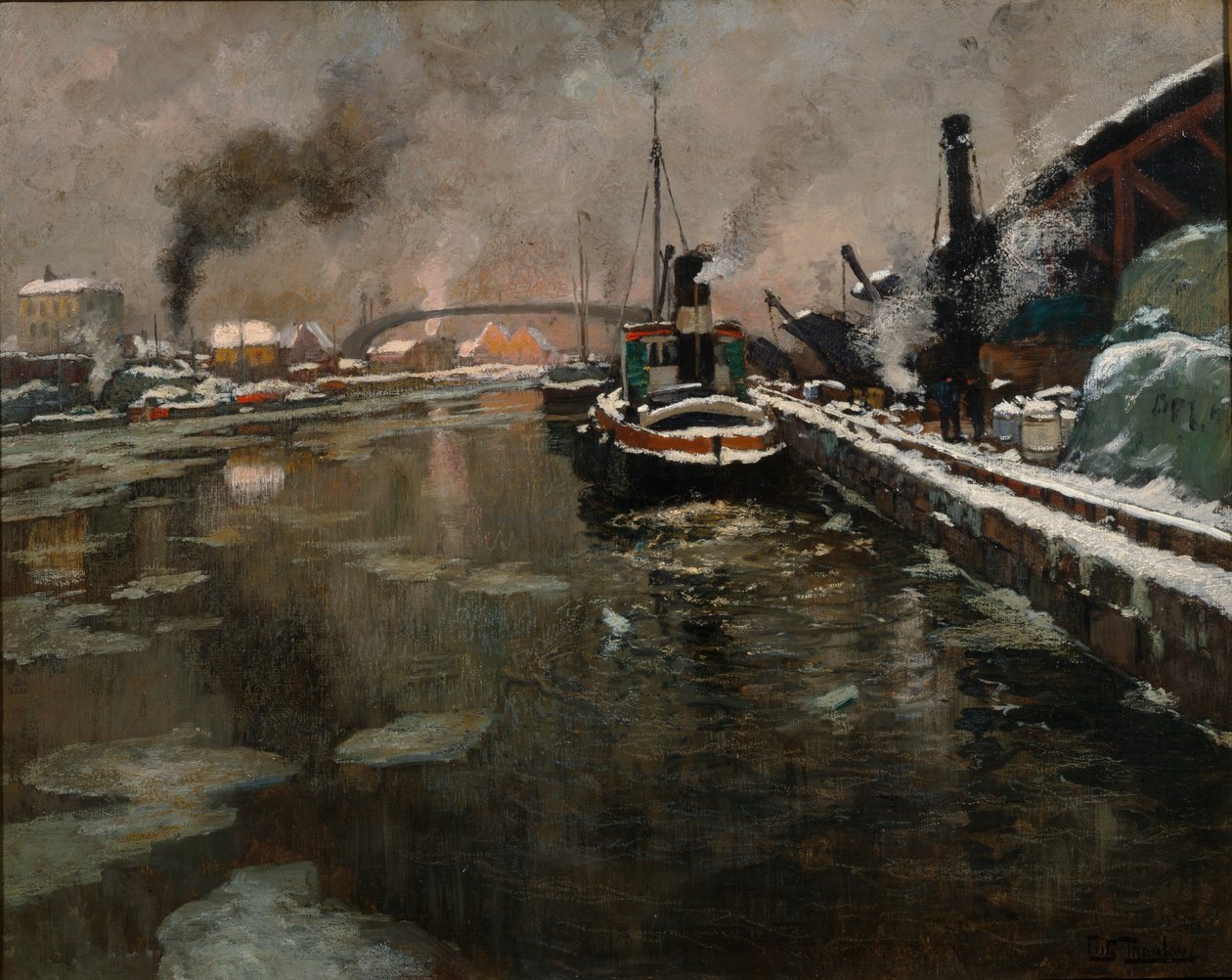 Nimetön, n. 1902 (öljy kankaalle) tekijältä Fritz Thaulow