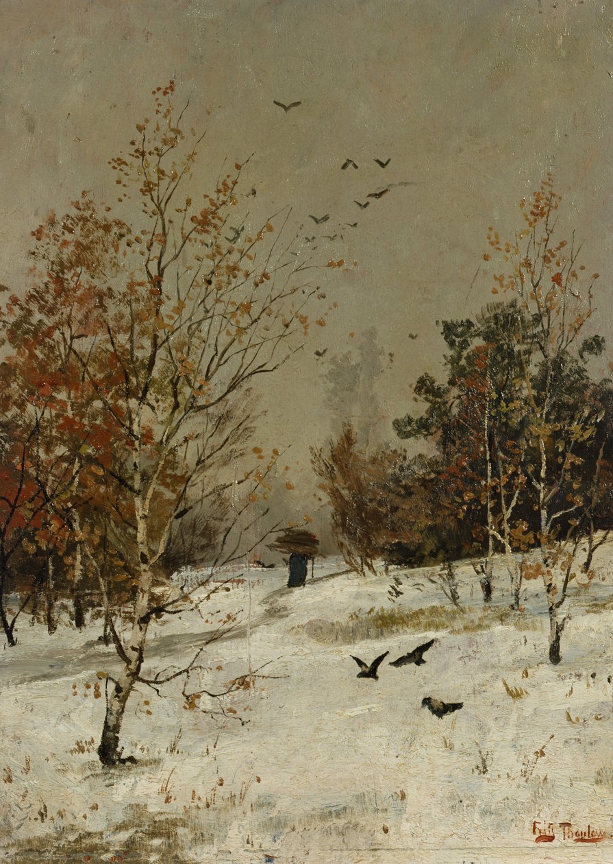 Talvi, noin 1876 tekijältä Fritz Thaulow