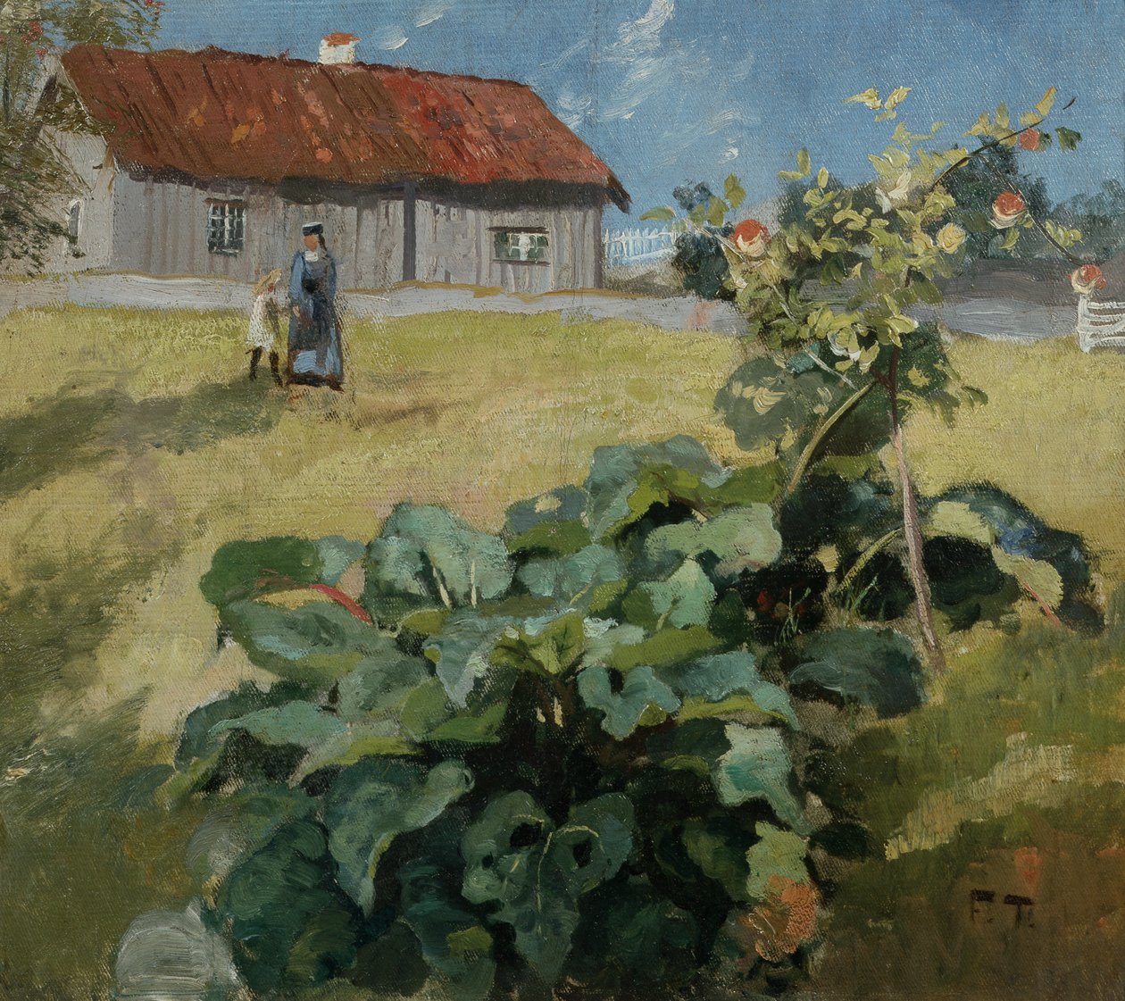 Nainen ja lapsi, n. 1892 tekijältä Fritz Thaulow