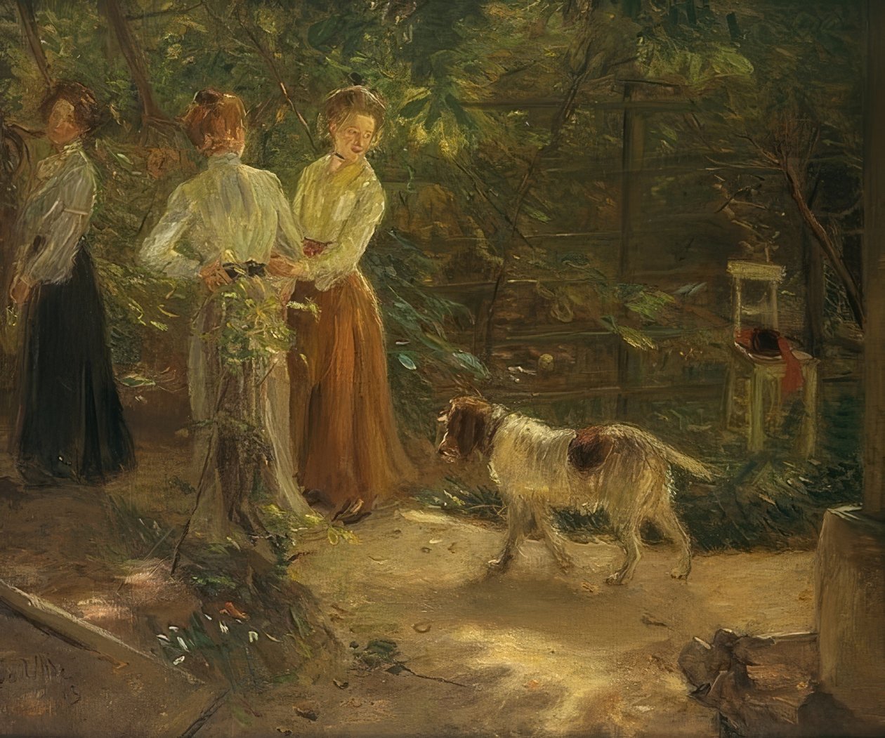 Puutarhan polku. 1903 tekijältä Fritz von Uhde