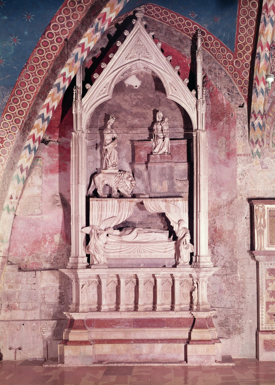 Kyproksen ja Jerusalemin kuningattaren hautausmuistomerkki, 1229 (marmori) tekijältä Fuccio Fiorentino