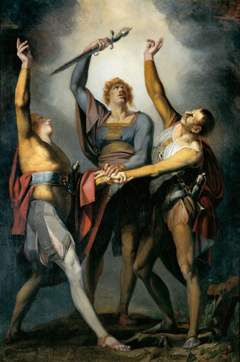Kolme konfederaatiota valassa Rütlissä, 1779-1781. tekijältä Füssli