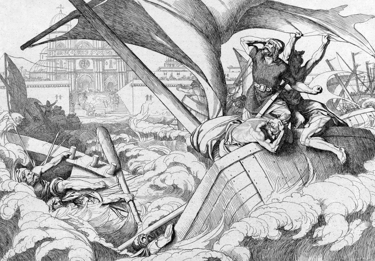 Venäjän laivaston tuhoaminen Konstantinopolissa ennen vuotta 1839 tekijältä Fyodor Antonovich Bruni