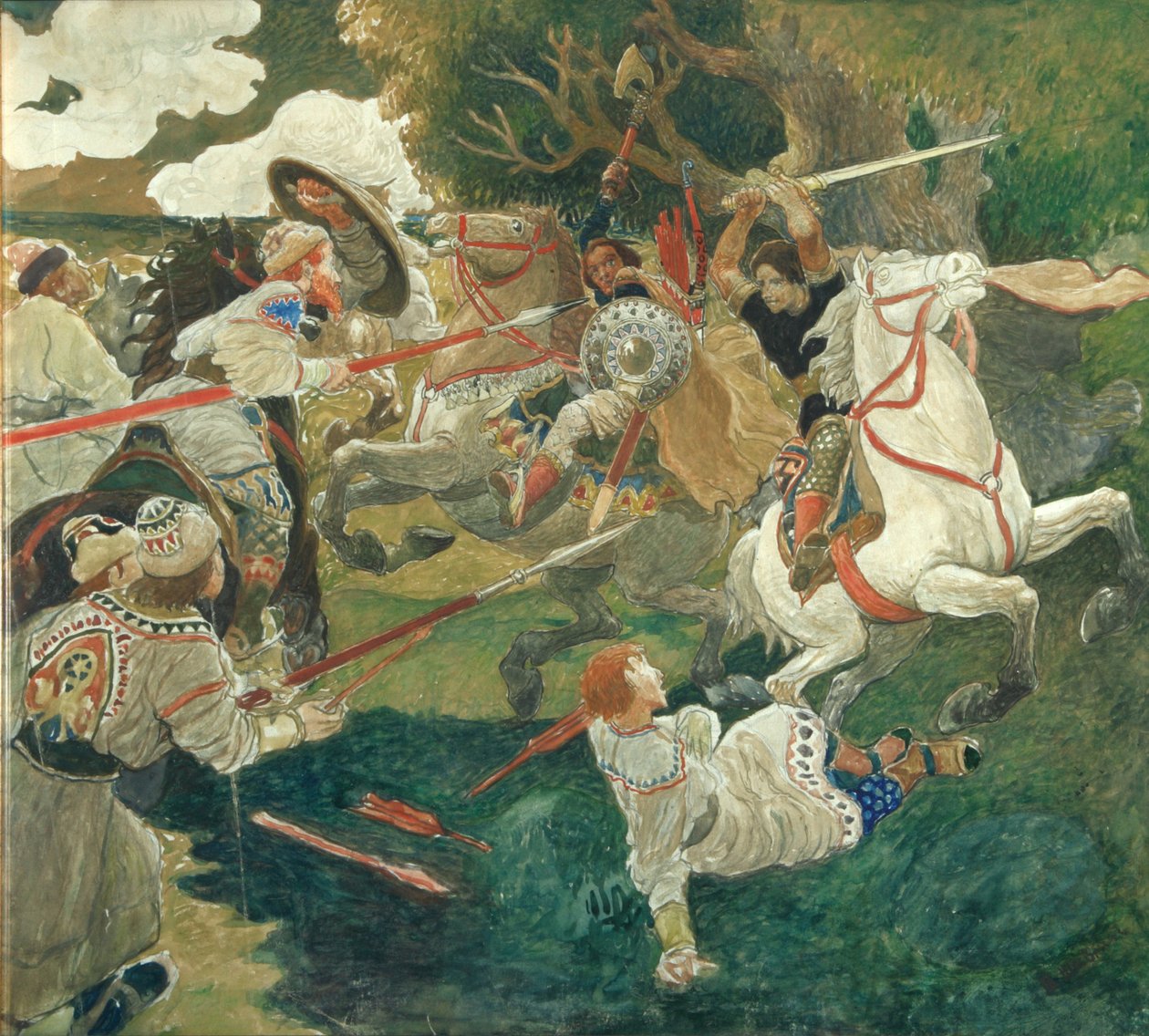 Taistelu. Kohtaus Venäjän historiasta, 1900-1910 tekijältä Fyodor Vladimirovich Shavrin