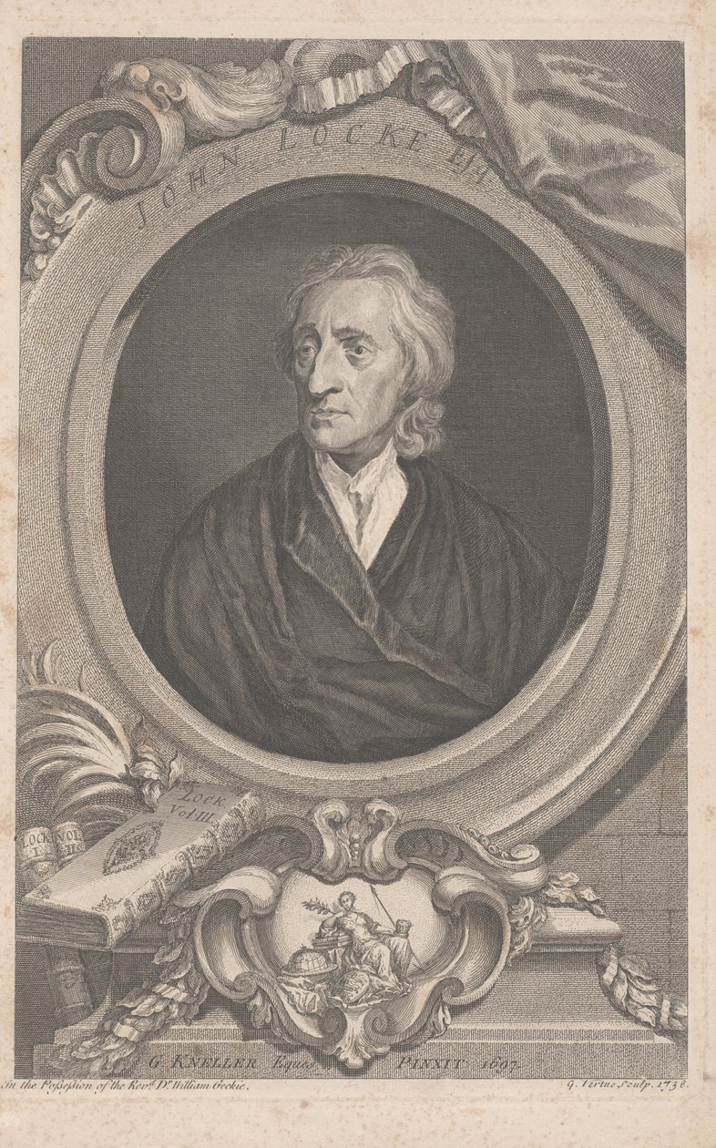 John Locke, 1738 tekijältä G. and Kneller, G. Vertue