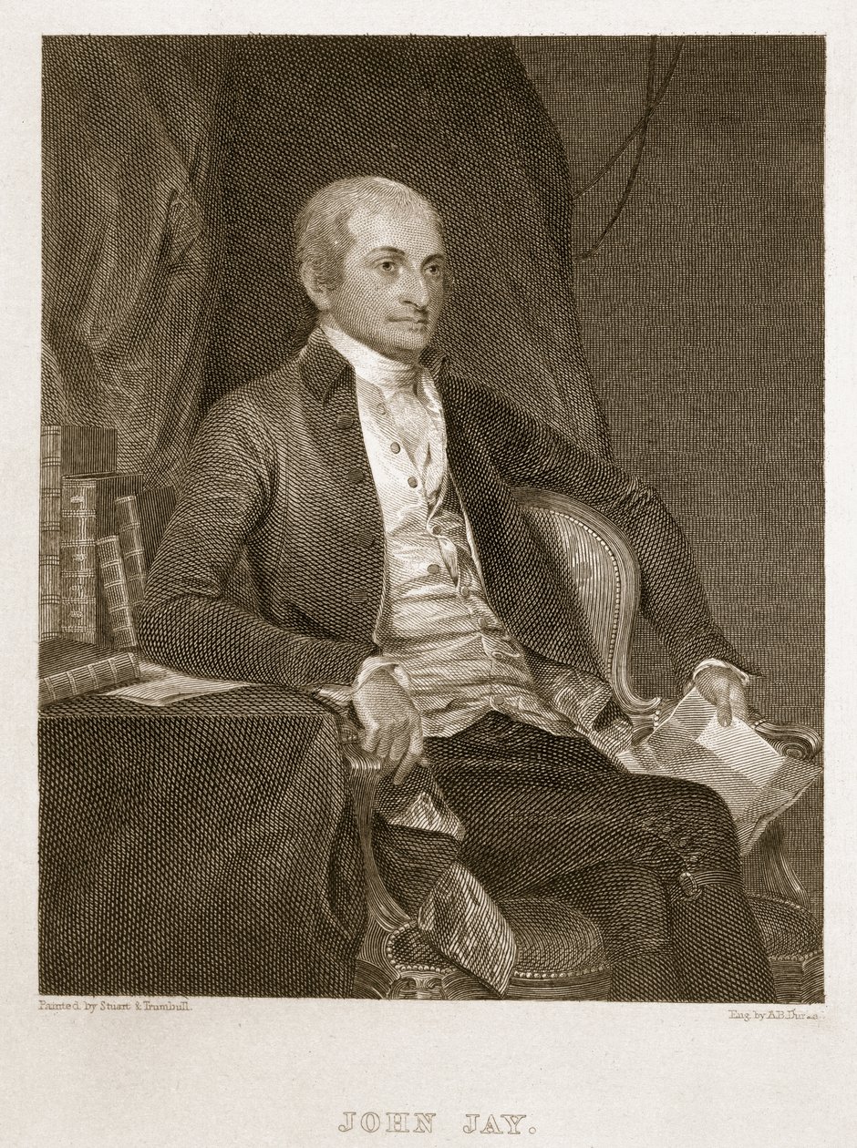 John Jay, kaiverrus Asher Brown Durand (1796-1886) tekijältä G. and Trumbull, J. Stuart