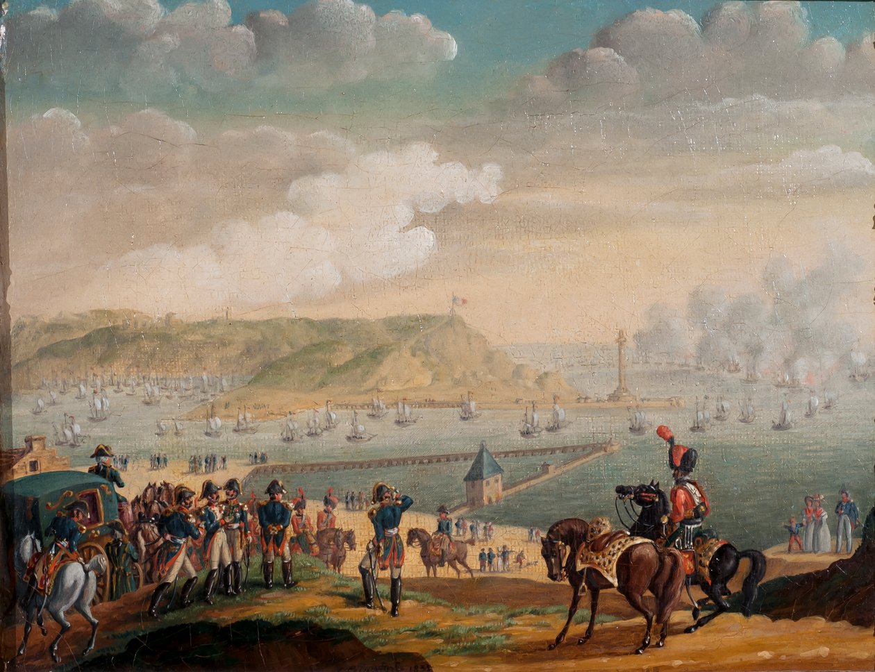 Napoleonin saapuminen Bolorguen leirille, 1835 tekijältä G. Beaufort