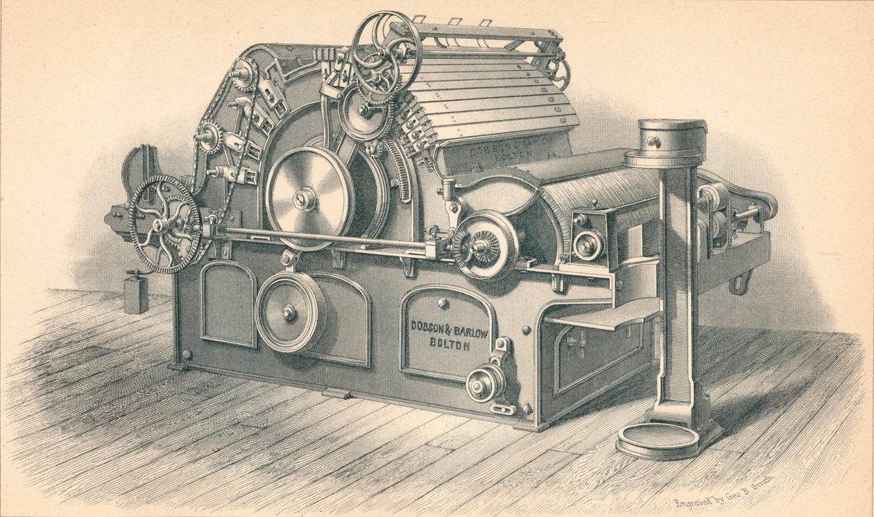 Self Stripping Carding Engine, de Dobson i Barlow Bolton