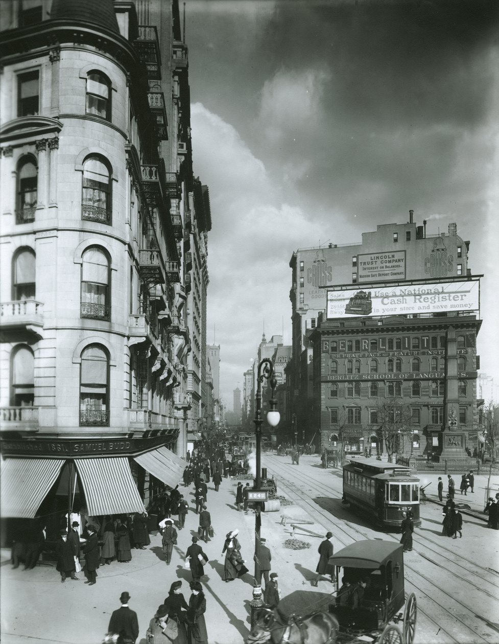 Broadway pohjoiseen osoitteesta 24th Street, New York City tekijältä G.P. Hall und Sohn