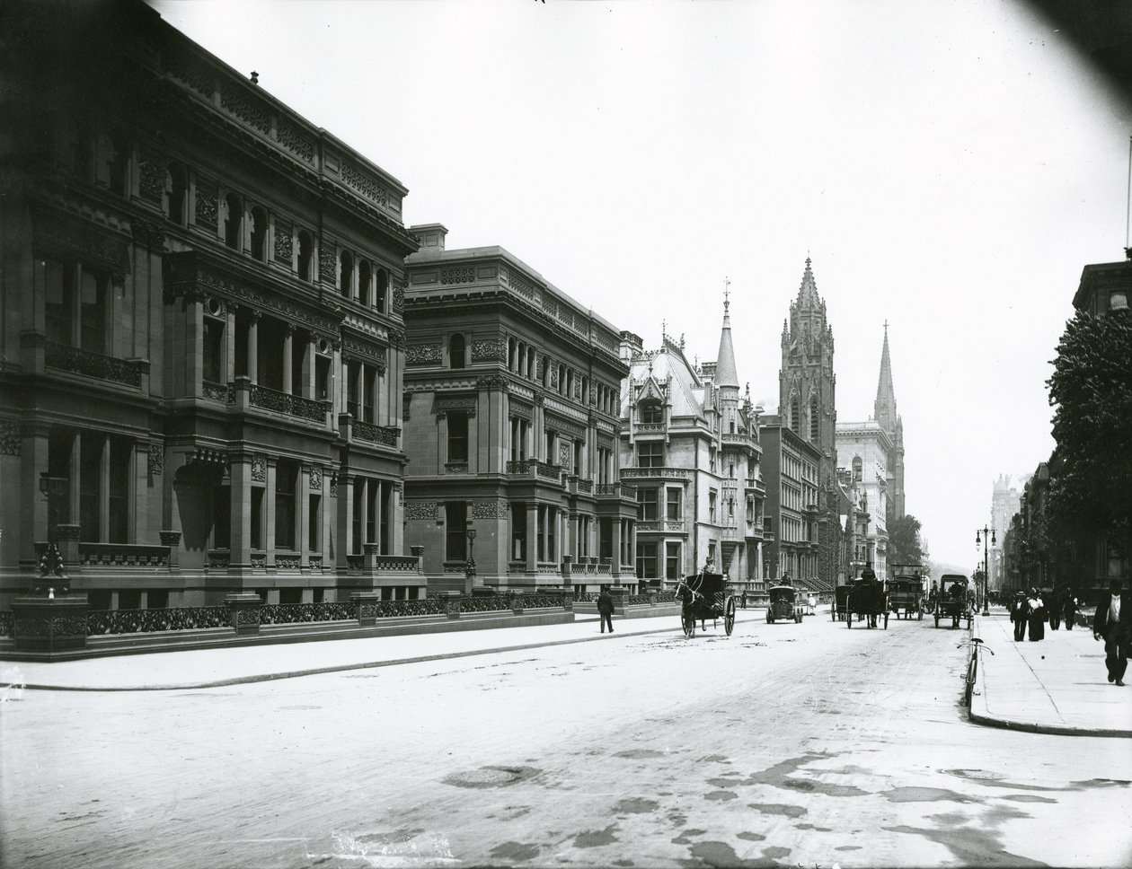 Fifth Avenue katsoen pohjoiseen 49th streetiltä tekijältä G.P. Hall und Sohn